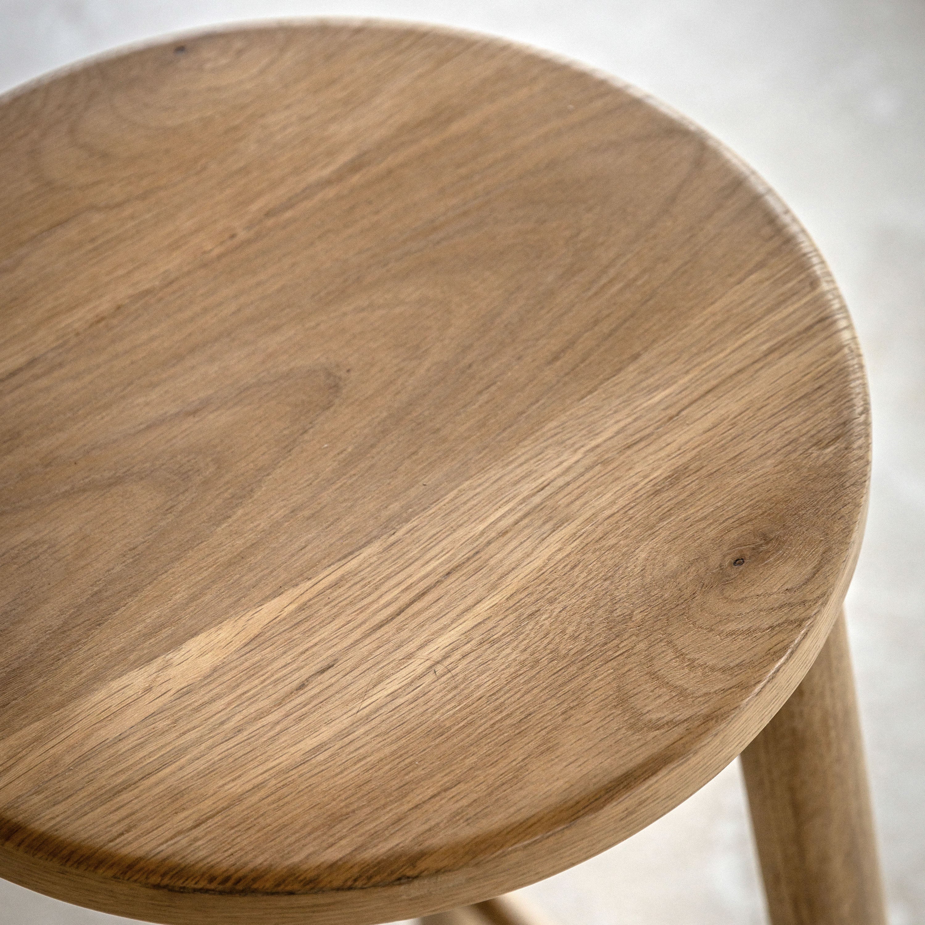 Laceby Natural Oak Wood Bar Stool